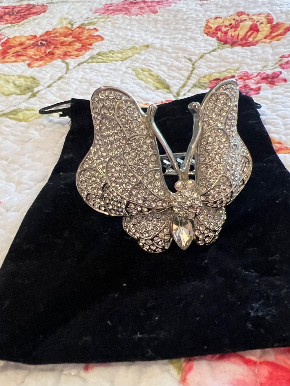 Kirk’s Folly Sparkling Silver Butterfly Bracelet Cuff